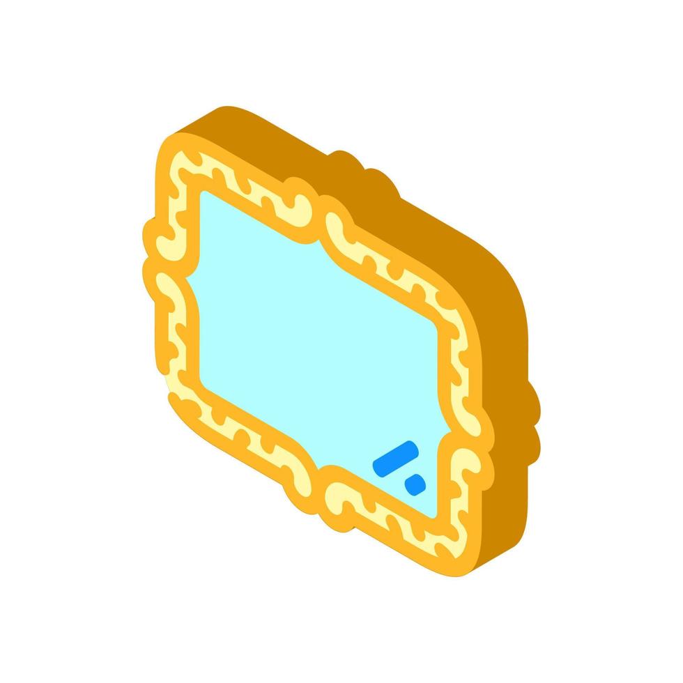 miroir vivant pièce isométrique icône vecteur illustration