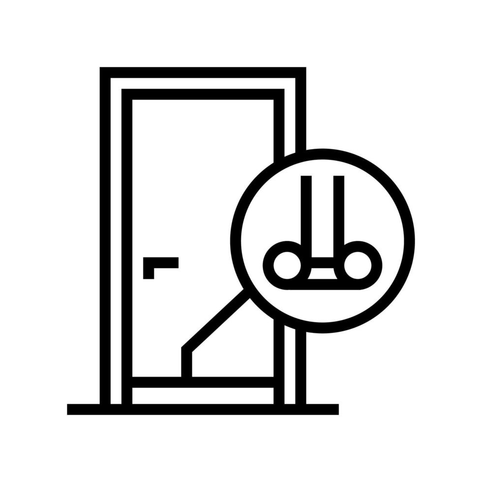 Brouillon bouchon garage outil ligne icône vecteur illustration