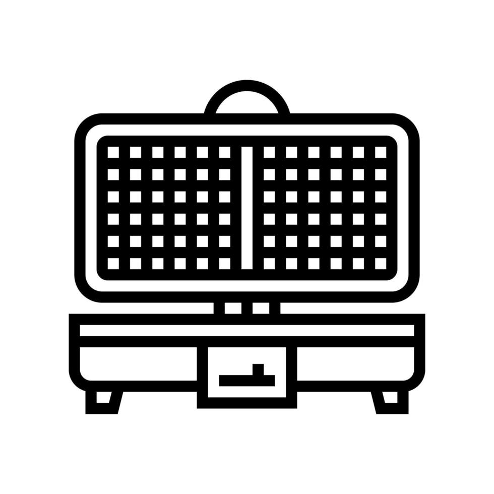 gaufre fabricant Accueil intérieur ligne icône vecteur illustration