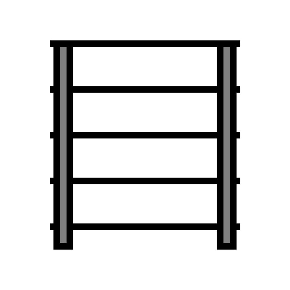 espace de rangement grille garage outil Couleur icône vecteur illustration