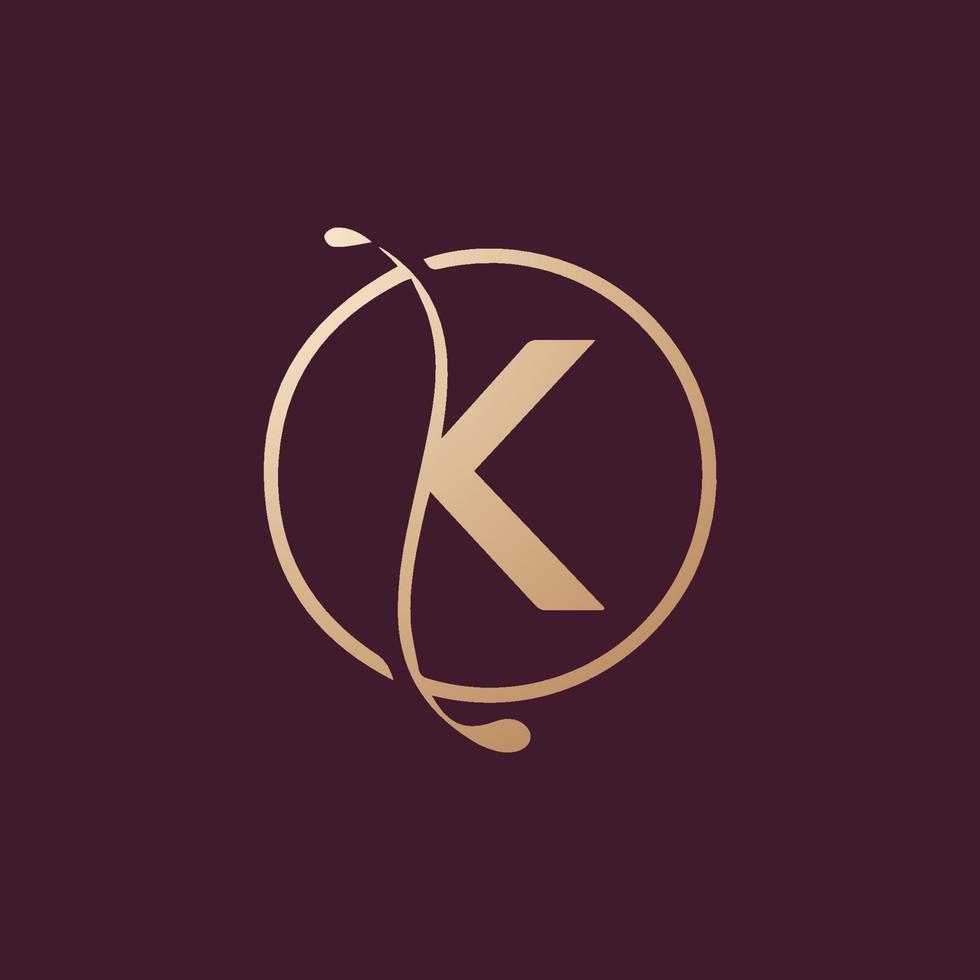 luxe et moderne initiale k logo conception vecteur