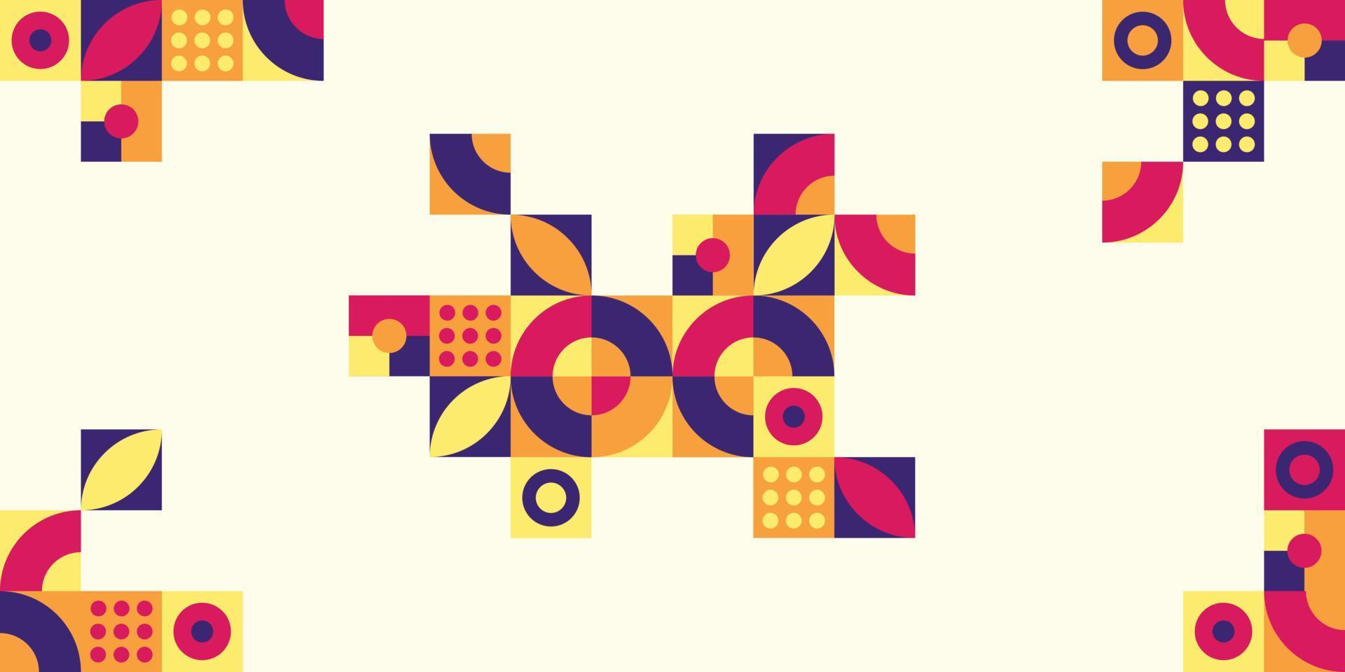 coloré abstrait géométrique bannière conception plat vecteur illustration
