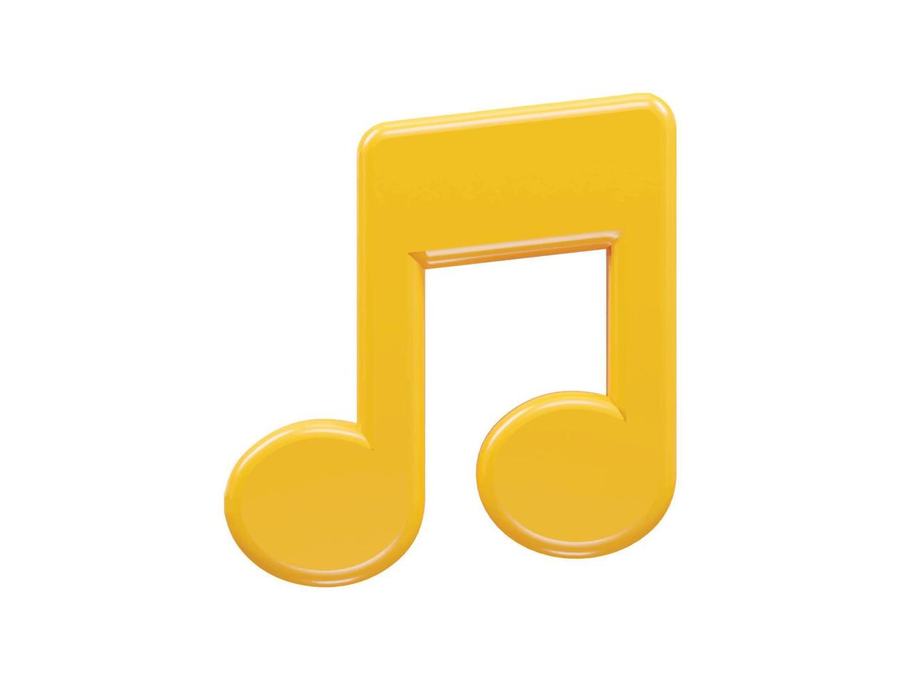 la musique icône 3d le rendu vecteur
