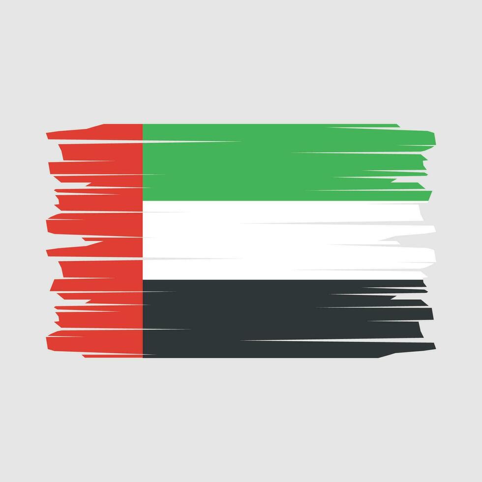 vecteur de brosse drapeau uae