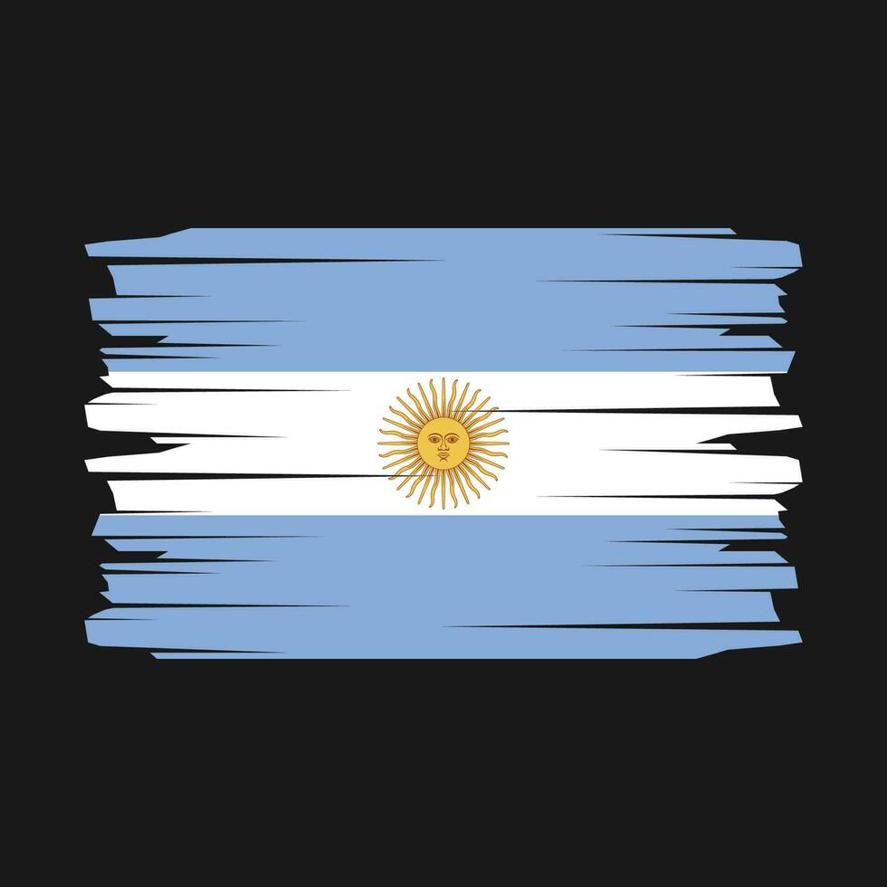 vecteur de brosse drapeau argentine