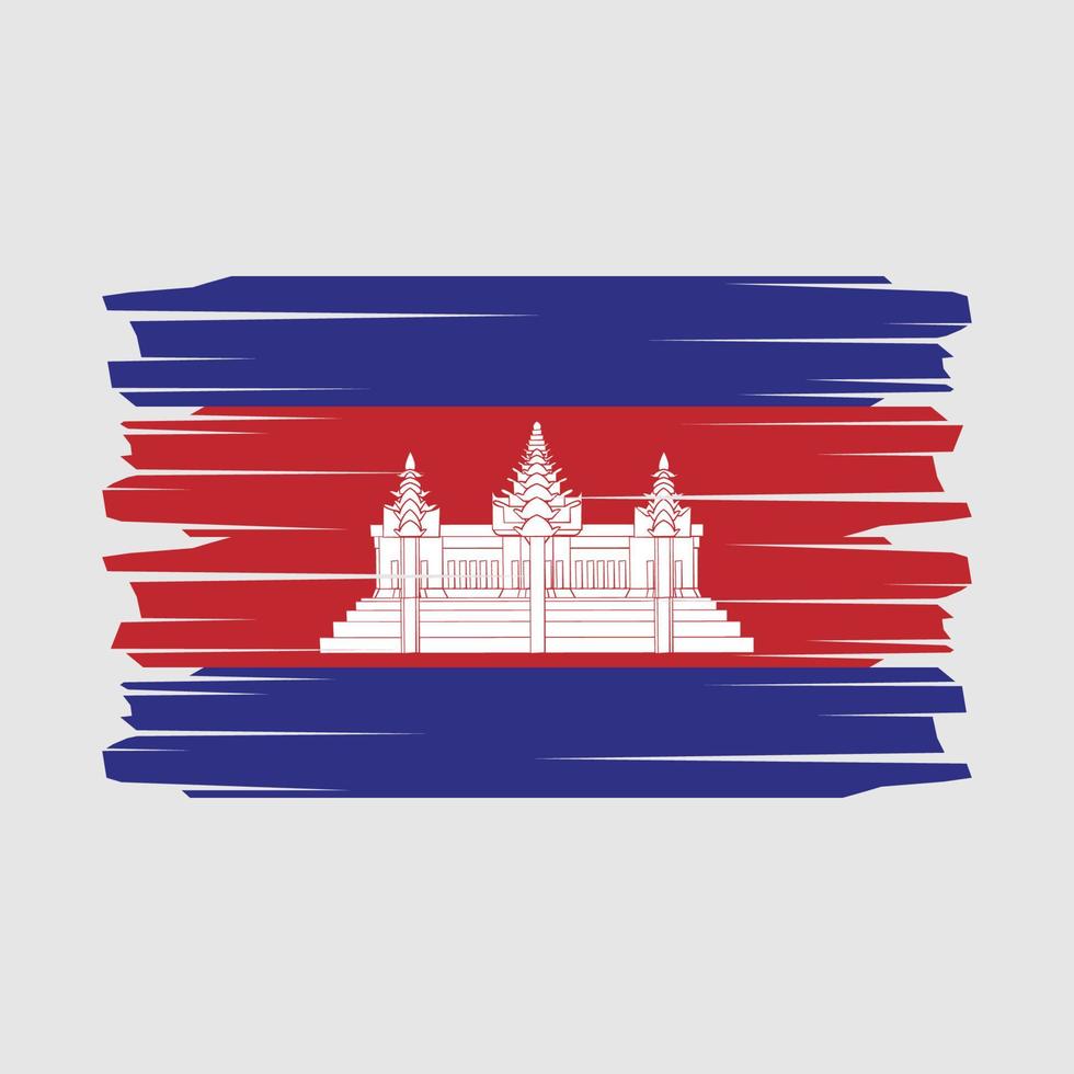 vecteur de brosse drapeau cambodge