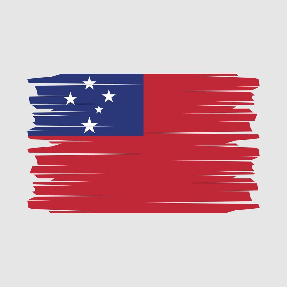 vecteur de brosse drapeau samoa