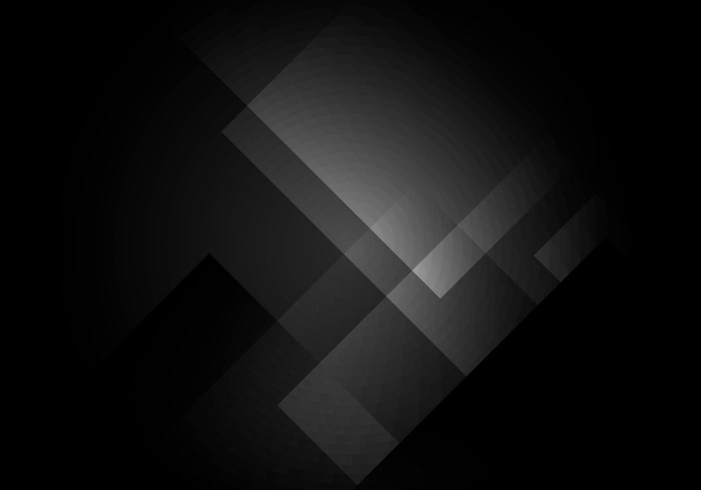 forme carrée abstraite noire et grise en couches sur fond sombre vecteur