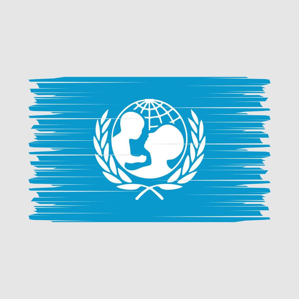 vecteur de brosse drapeau unicef