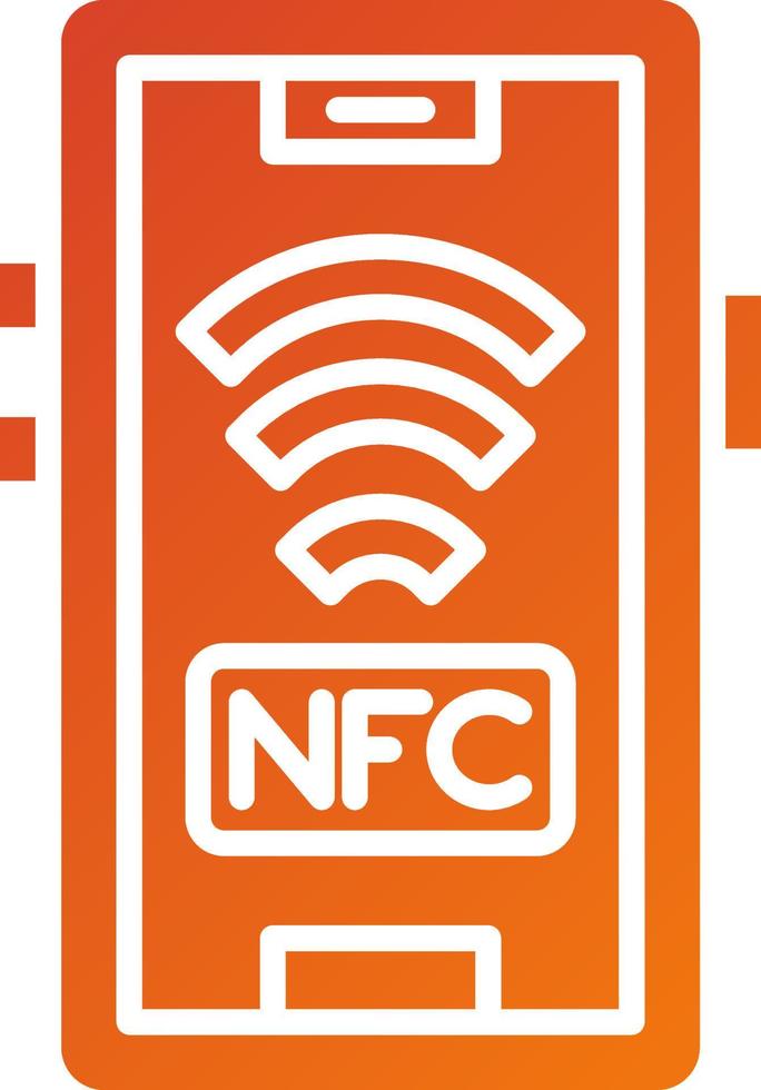 style d'icône nfc vecteur