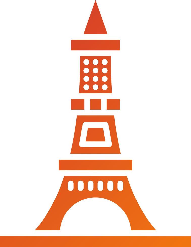 Eiffel la tour icône style vecteur