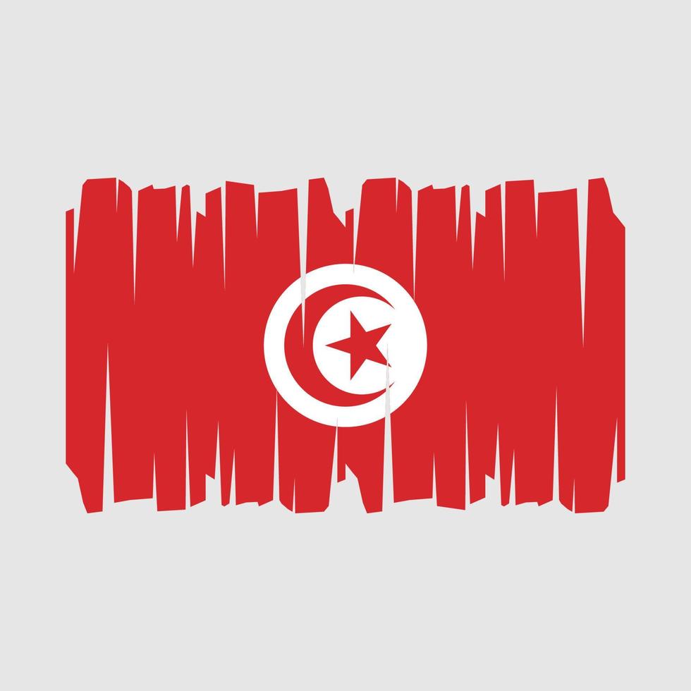 vecteur de drapeau tunisien