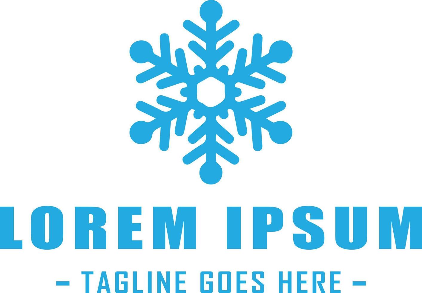 une unique et moderne logo conception avec une flocon de neige dans une lumière bleu couleur. le logo est parfait pour entreprises dans le hiver des sports ou tourisme industrie vecteur