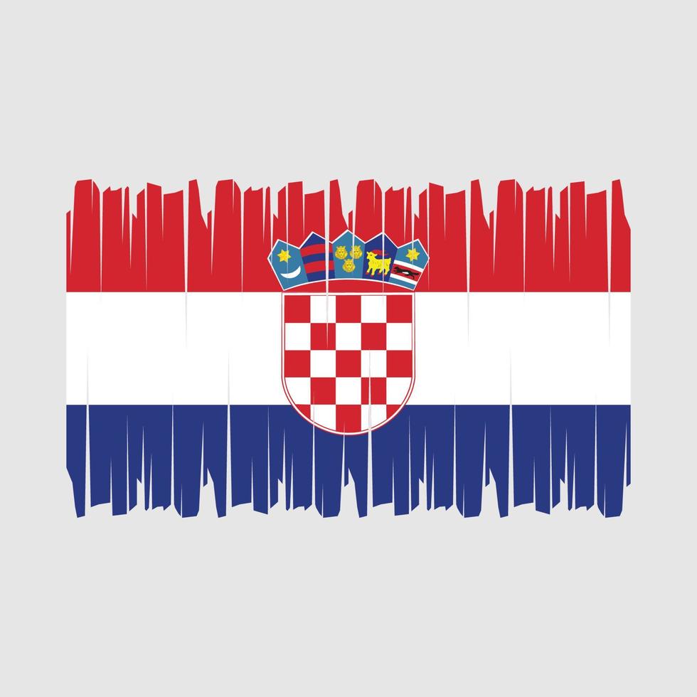 vecteur de brosse drapeau croatie