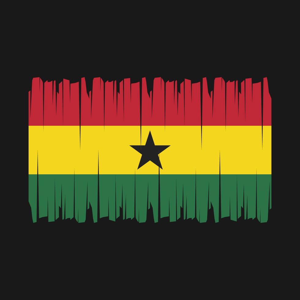 vecteur de brosse drapeau ghana