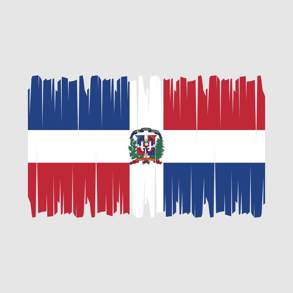 vecteur de brosse drapeau république dominicaine