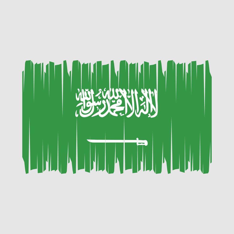 vecteur de brosse drapeau arabie saoudite