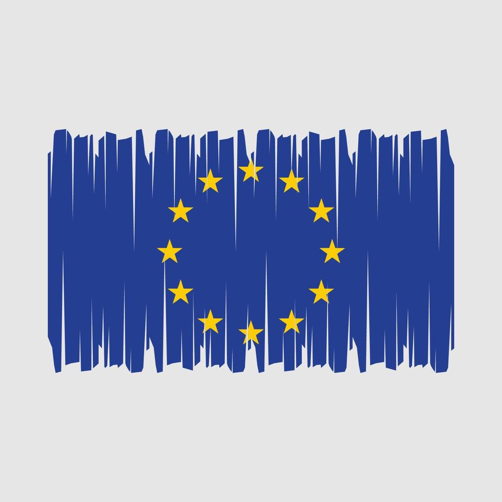 vecteur de brosse drapeau européen