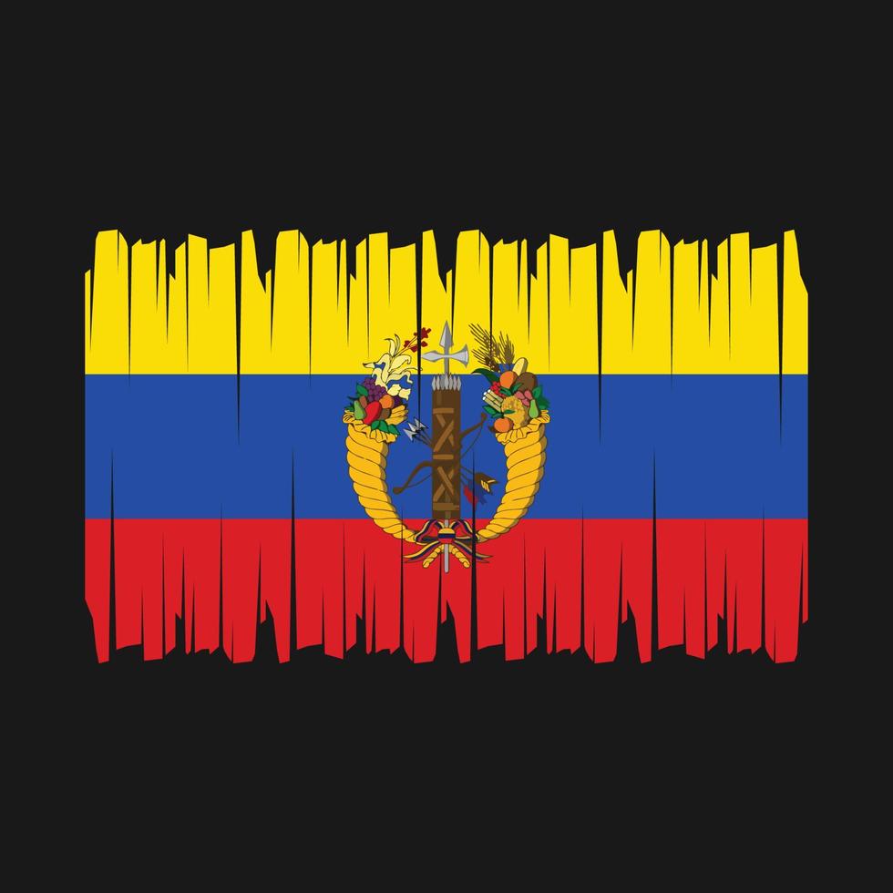 vecteur de brosse drapeau colombie