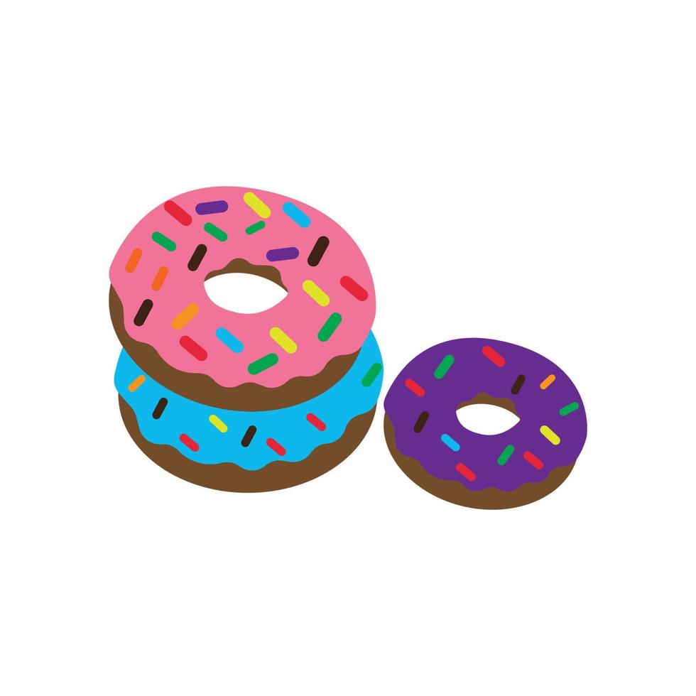 Donut icône symbole ,illustration conception modèle. vecteur