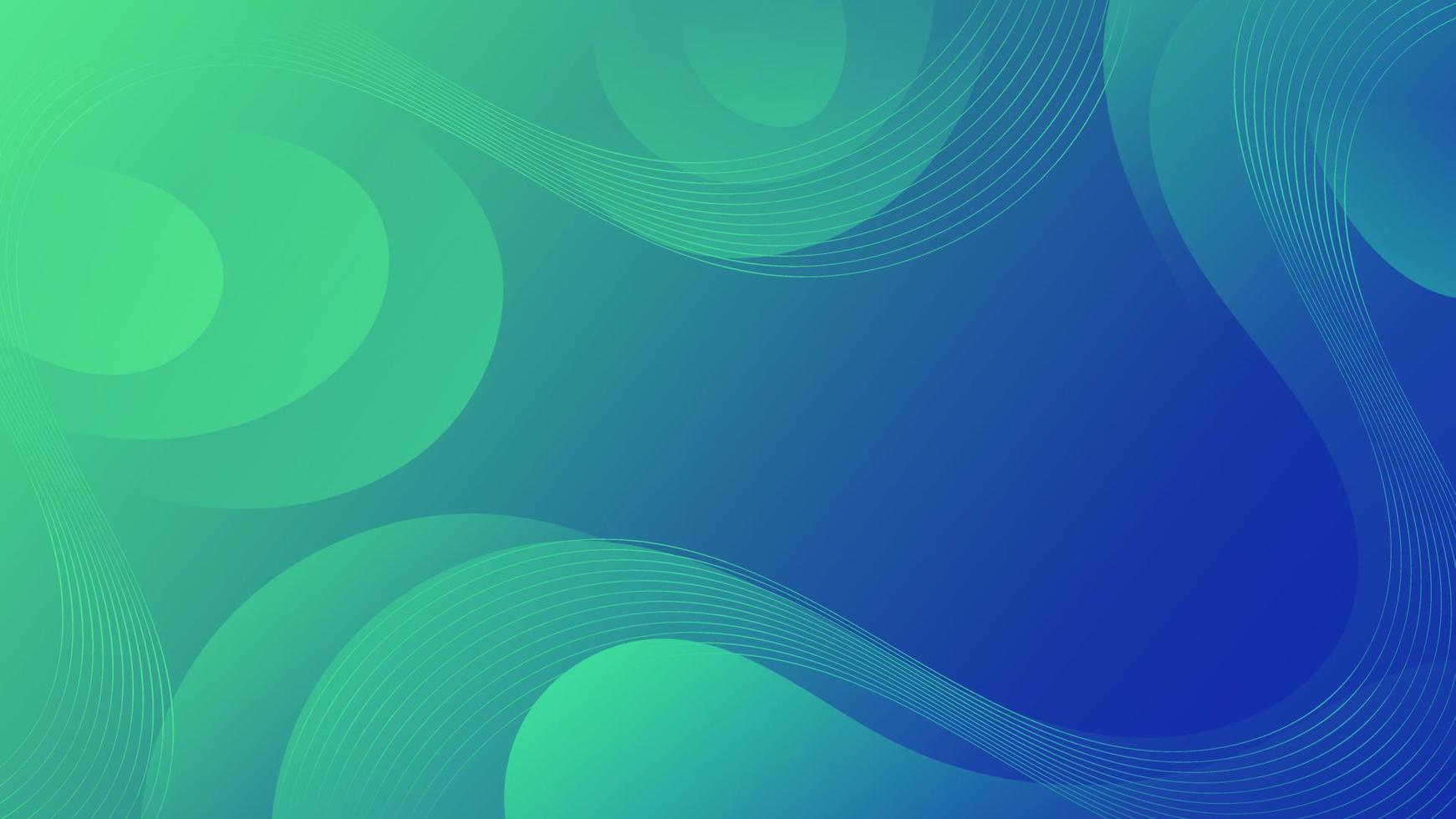 abstrait pente vert bleu liquide vague Contexte vecteur