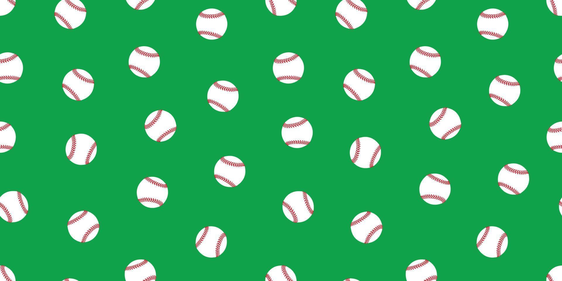 base-ball sans couture modèle balle molle vecteur isolé illustration fond d'écran Contexte icône vert