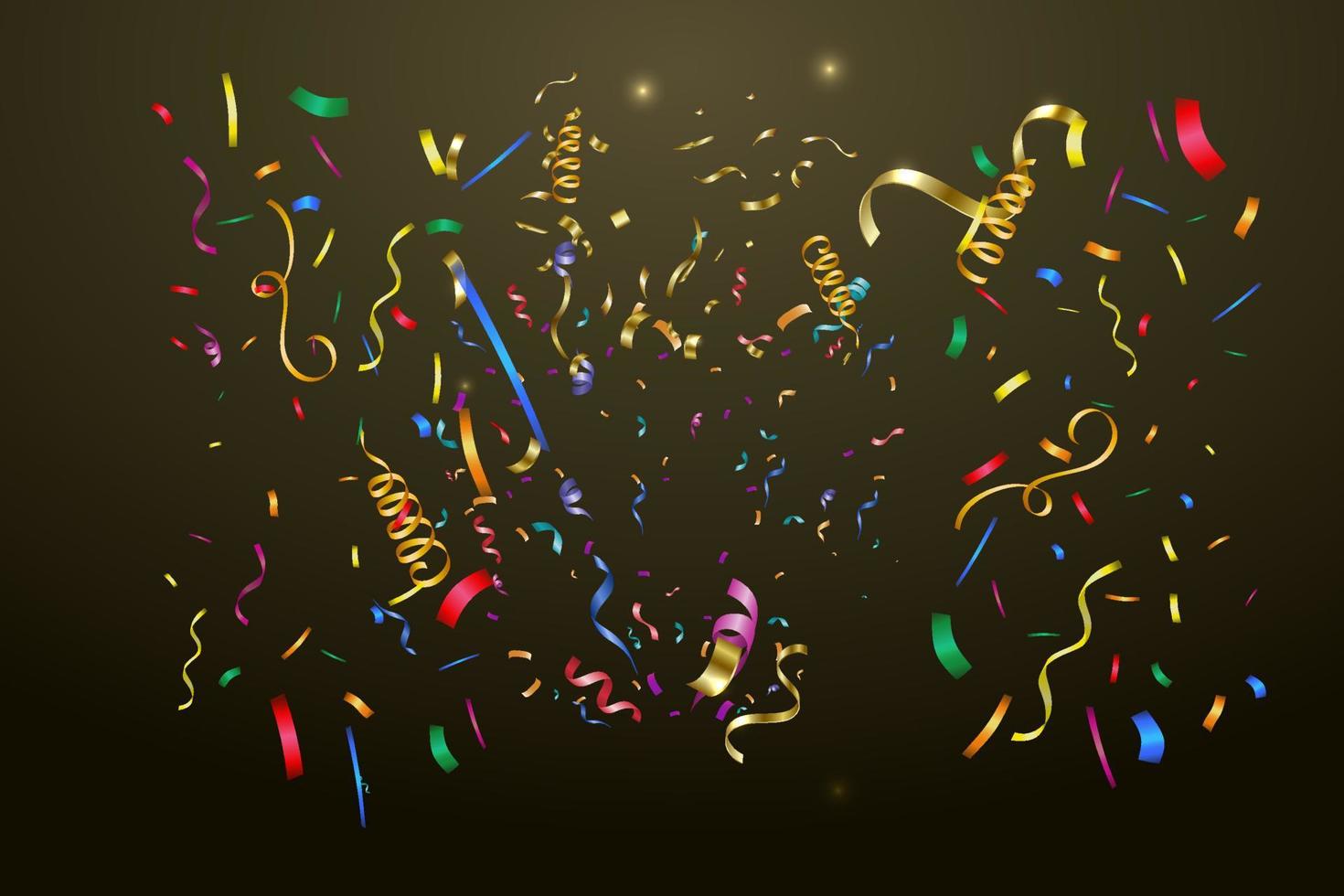 réaliste coloré confettis transparent Contexte pour de fête événements et des soirées. coloré confettis Contexte réaliste style vecteur