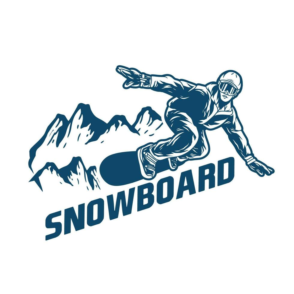 snowboard logo conception vecteur