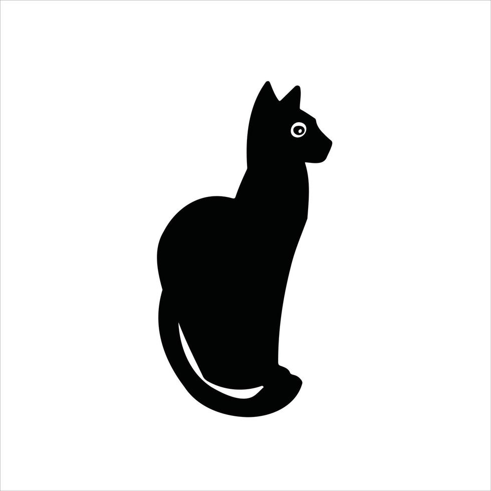 animal silhouette élégant chat vecteur illustration