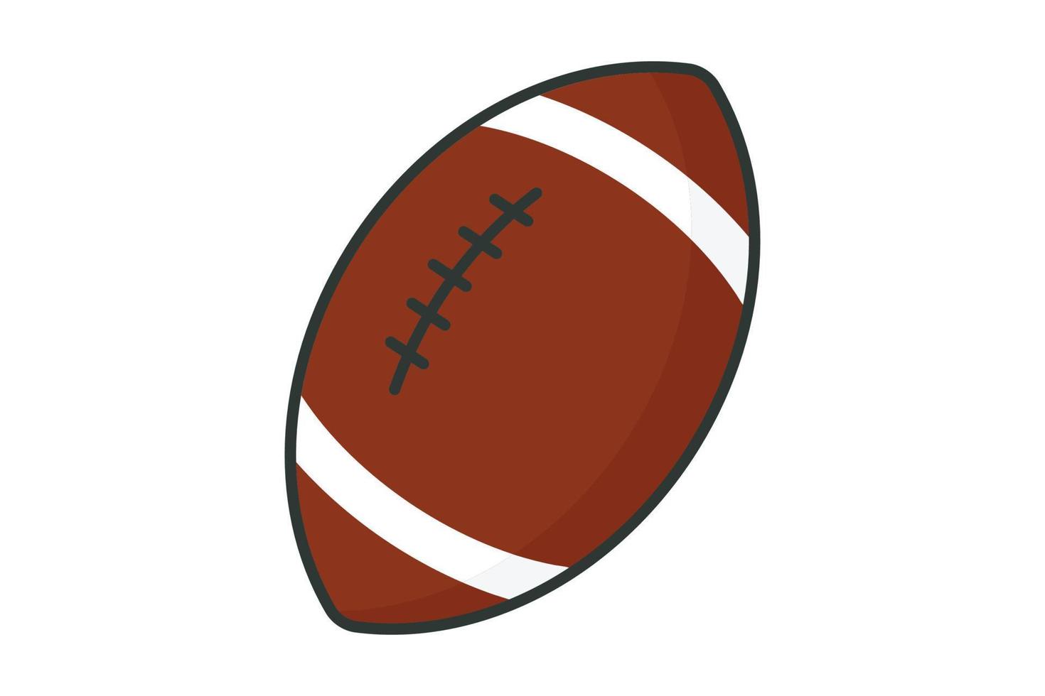 américain Football icône illustration. icône en relation à sport. plat ligne icône style, direct couleur. Facile vecteur conception modifiable