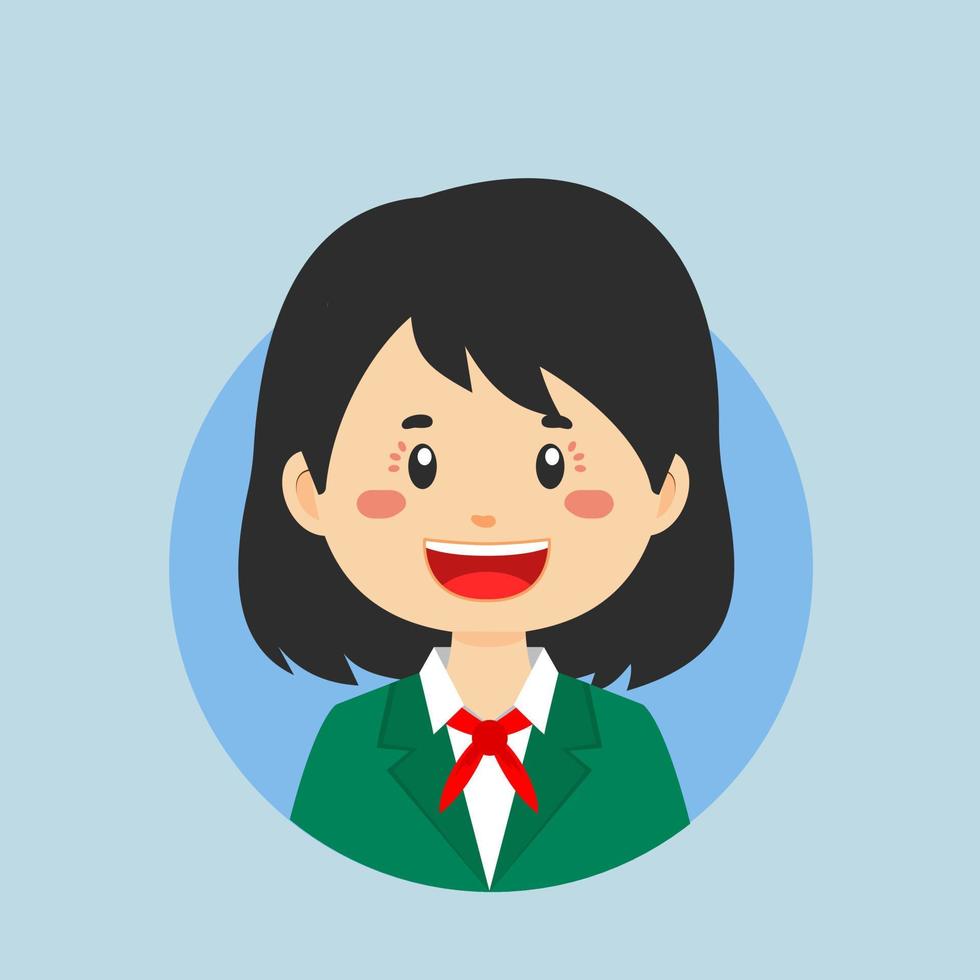 avatar de une Japonais haute école personnage vecteur