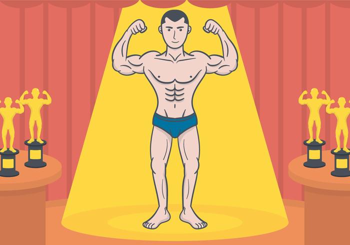 Illustration vectorielle de bodybuilder vecteur