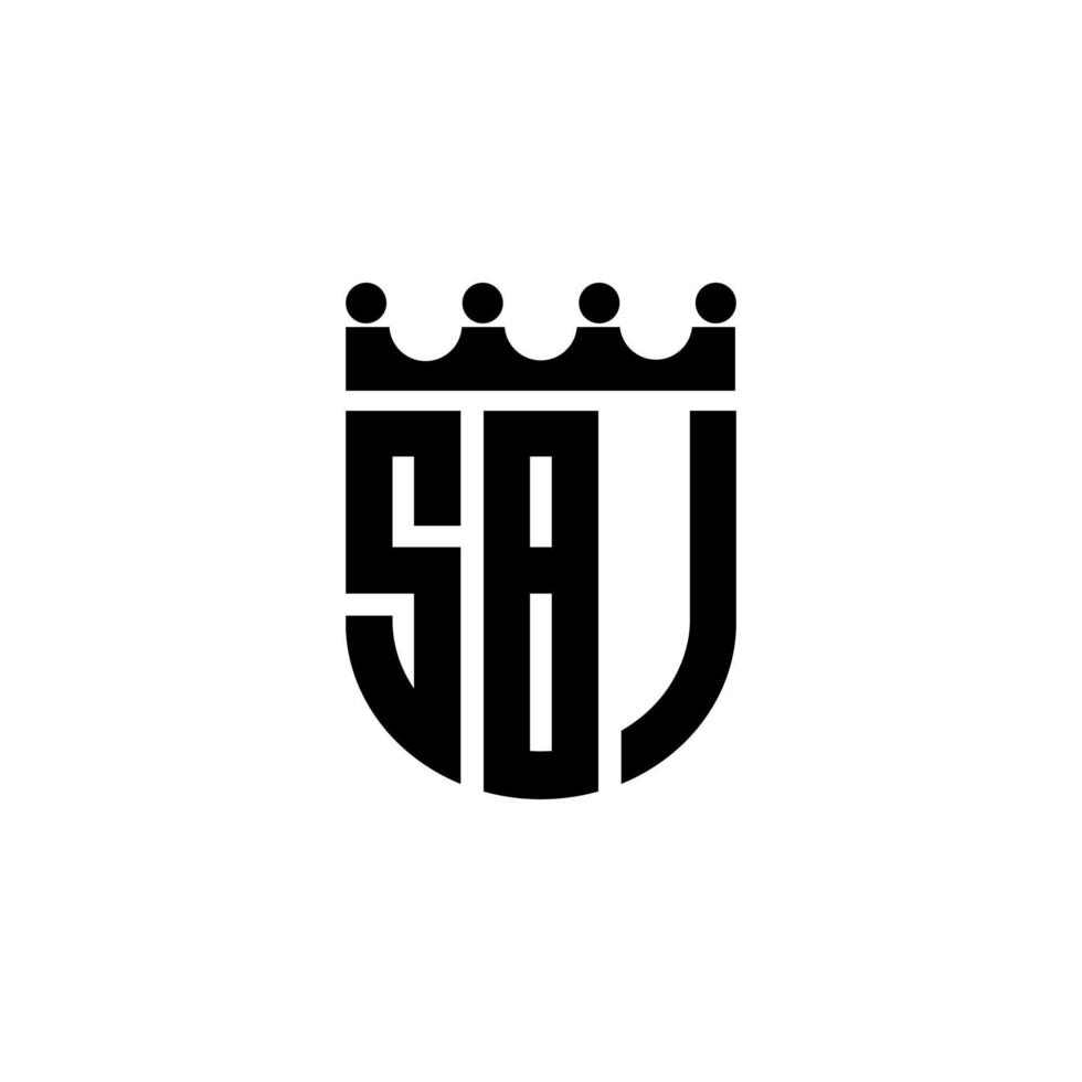 création de logo de lettre sbj en illustration. logo vectoriel, dessins de calligraphie pour logo, affiche, invitation, etc. vecteur
