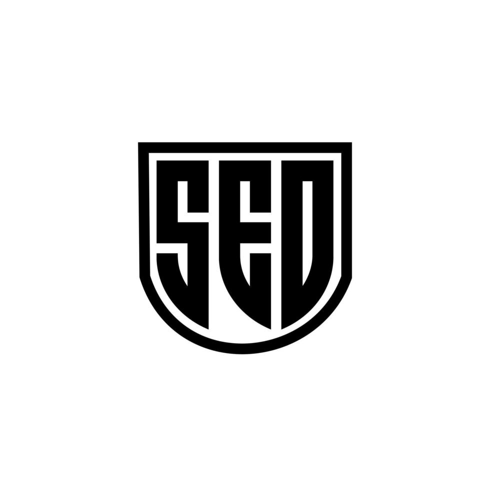 création de logo de lettre seo en illustration. logo vectoriel, dessins de calligraphie pour logo, affiche, invitation, etc. vecteur