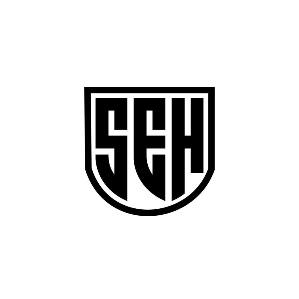 création de logo de lettre seh en illustration. logo vectoriel, dessins de calligraphie pour logo, affiche, invitation, etc. vecteur