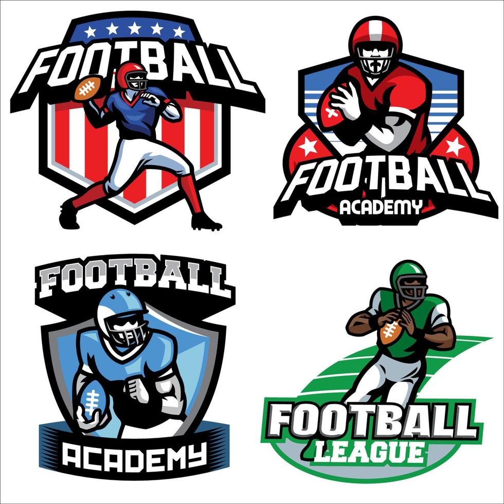 collection de américain Football badge dessins vecteur