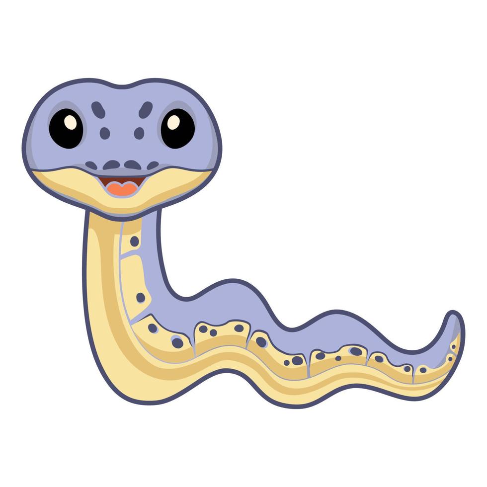 mignonne tueur pitre Balle python dessin animé vecteur