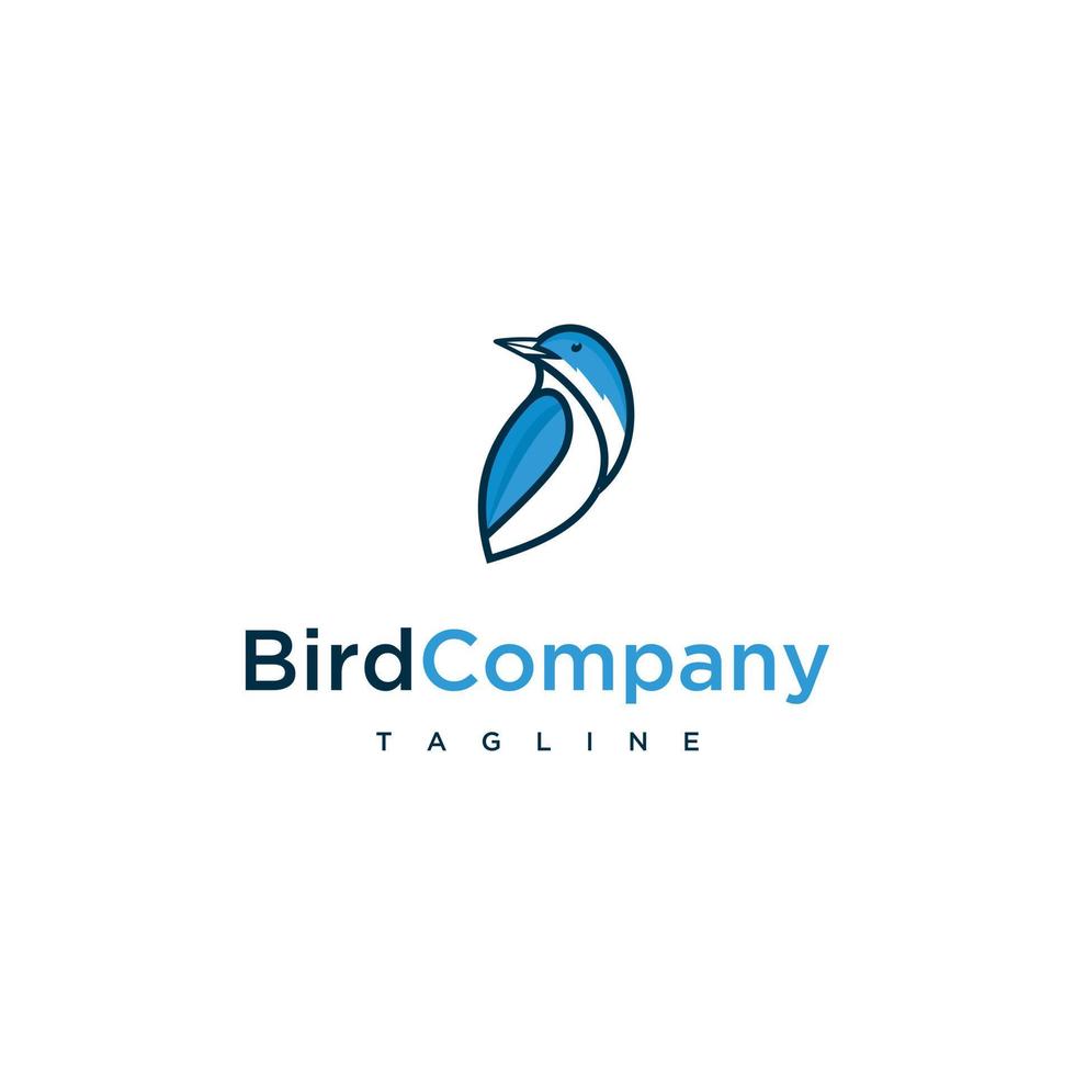 martin-pêcheur oiseau logo conception. impressionnant une martin-pêcheur oiseau logo. une martin-pêcheur oiseau logotype. vecteur