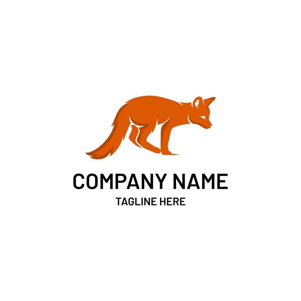 Renard tanière logo conception icône. Renard tanière logo conception inspiration. Renard animal logo conception modèle. animal symbole logotype. Renard symbole silhouette. vecteur