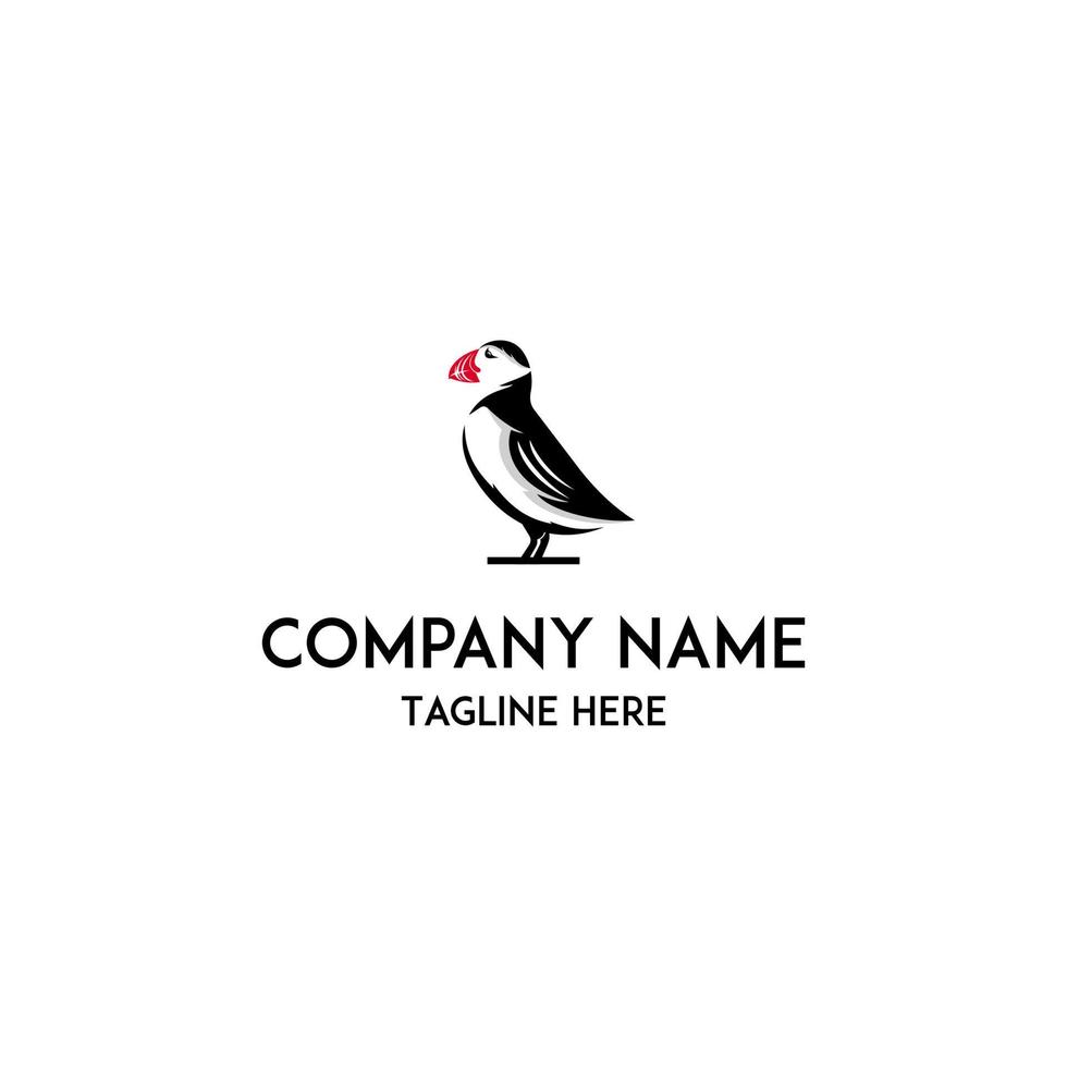 macareux oiseau logo conception icône. macareux conception inspiration. vecteur
