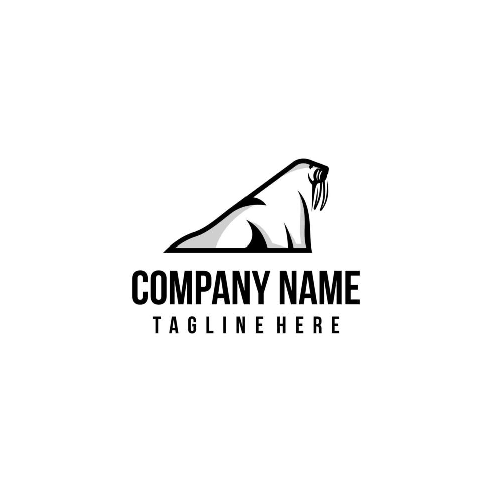 morse logo conception icône. morse logo conception inspiration. artic animal logo conception modèle. animal symbole logotype. vecteur