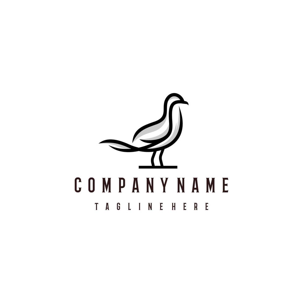 mouette logo conception. impressionnant mouette logo. une mouette logotype. animal logo conception vecteur