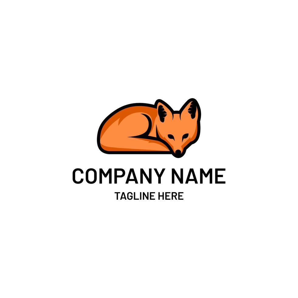 Renard tanière logo conception icône. Renard tanière logo conception inspiration. Renard animal logo conception modèle. animal symbole logotype. Renard symbole silhouette. vecteur