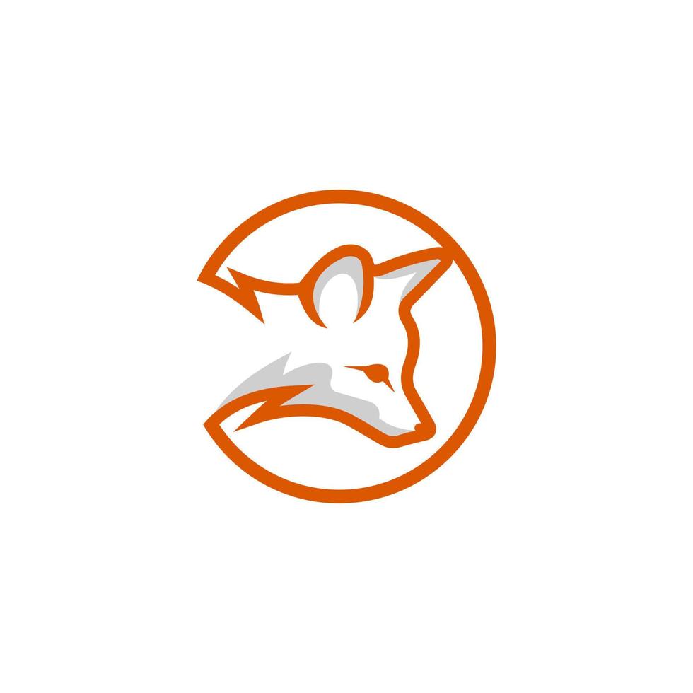 Renard tanière logo conception icône. Renard tanière logo conception inspiration. Renard animal logo conception modèle. animal symbole logotype. Renard symbole silhouette. vecteur