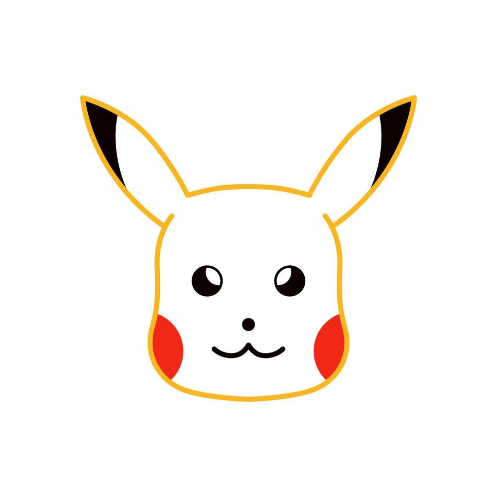 illustration de Pikachu ventilateur art. adapté pour enfants, imprimer, t chemise, autocollant, conception élément. vecteur