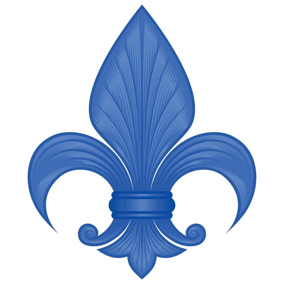 conception de vecteur de la fleur de liz, représentation de la fleur de lys, symbole utilisé dans l'héraldique médiévale.