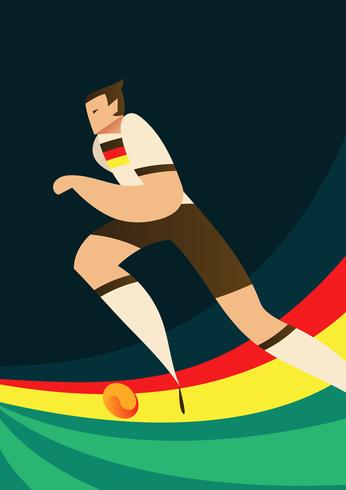 Joueurs de football de la Coupe du monde Allemagne vecteur
