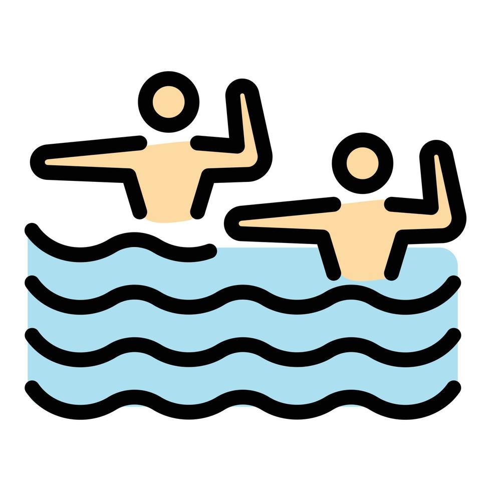 nager équipe icône vecteur plat