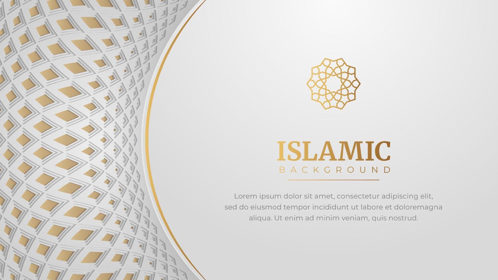 arabe islamique élégant blanc luxe Cadre ornement Contexte vecteur
