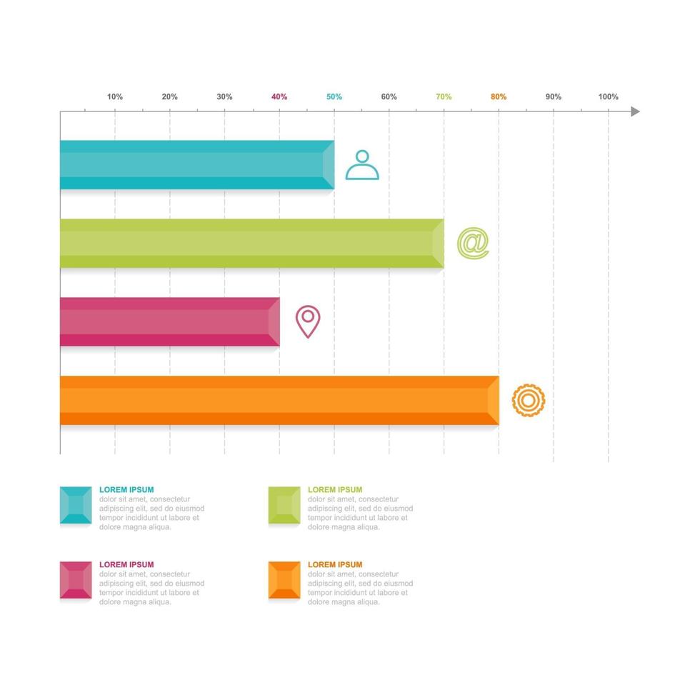 diagramme à barres diagramme graphique modèle d'élément infographique entreprise statistique vecteur